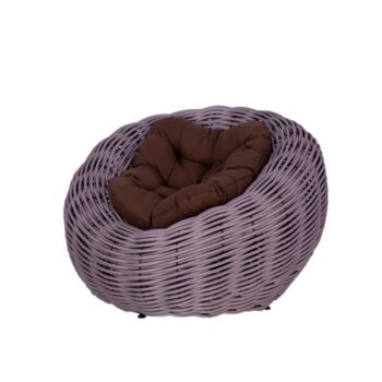 Плетеное кресло NEST серое