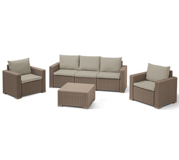 Набор садовой мебели CALIFORNIA 3 seater set капучино