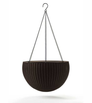 Подвесное кашпо HANGING SPHERE PLANTER коричневое