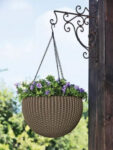 Подвесное кашпо HANGING SPHERE PLANTER капучино