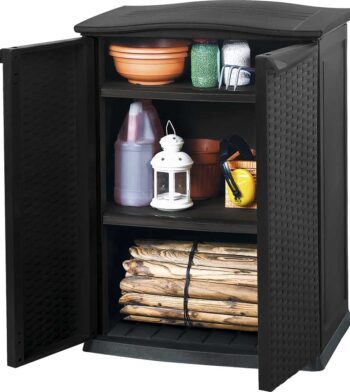 Тумба пластиковая RATTAN STYLE BASE UTILITY SHED антрацит