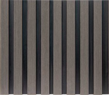 Реечная фасадная панель  POLIVAN Nusadua брусковая двухцветная 3D CO-EXTRUSION 13х177х3600 мм серая