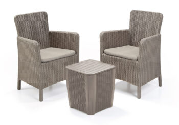 Набор балконной мебели Trenton Balcony (Round wicker table) капучино