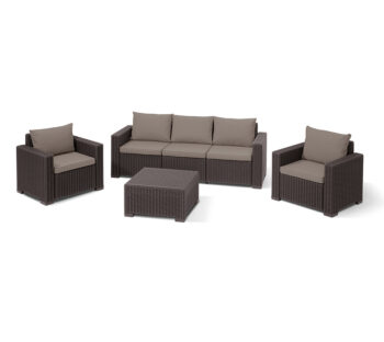 Набор садовой мебели CALIFORNIA 3 seater set коричневый