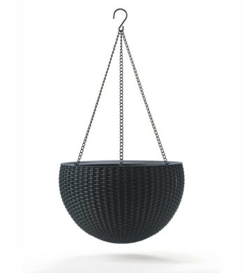 Подвесное кашпо HANGING SPHERE PLANTER графит