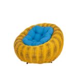 Плетеное кресло NEST желтое