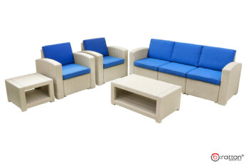 Комплект уличной мебели Rattan Premium 5 (5 мест) белый