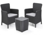 Набор балконной мебели Trenton Balcony (Round wicker table) графит