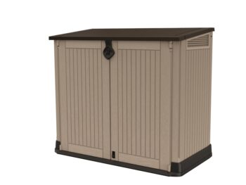 Уличный пластиковый ящик STORE IT OUT MIDI UPGRADED BEIGE BROWN